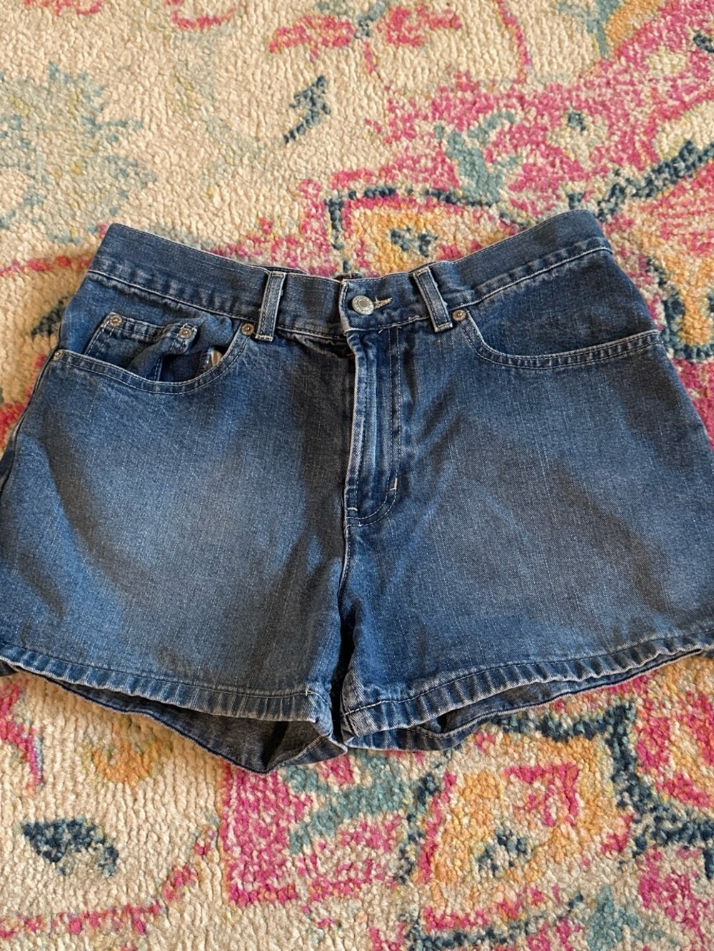 Old Navy Dark Blue Denim High-Rise Shorts